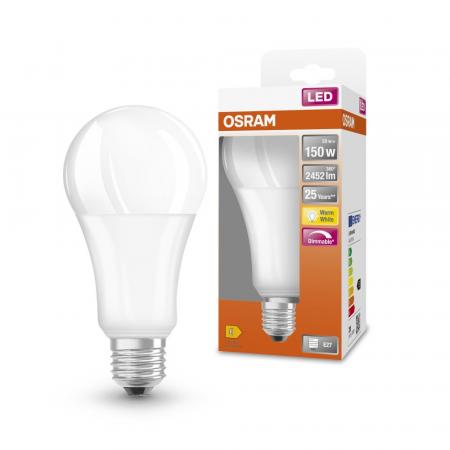 Extrem leistungsstarke OSRAM E27 LED Lampe SUPERSTAR dimmbar matt 20W wie 150W warmweißes Licht